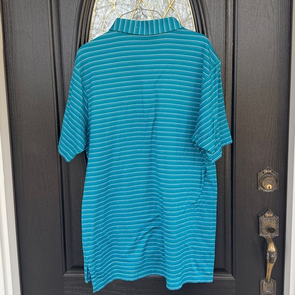 Peter Millar Blue Striped Polo Shirt - Picture 6 of 6